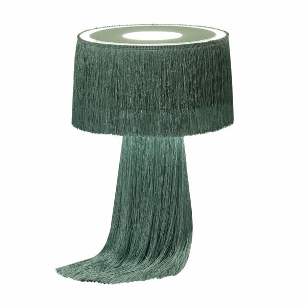 Furniture Edit Atolla Emerald Tassel Table Lamp