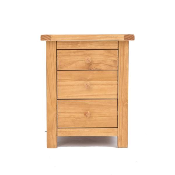 Lugo 3 Drawer Bedside Table