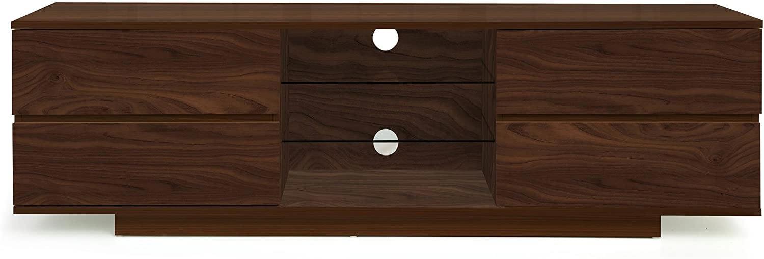 Centurion Supports AVITUS Walnut with 4-Walnut Drawers for 32"-65" LED/OLED/LCD TV Cabinet - FULLY ASSEMBLED