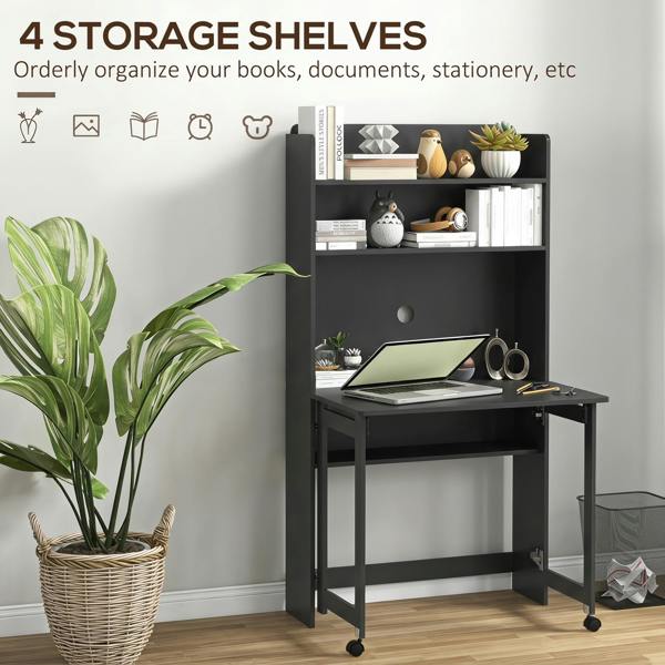 Desk with Shelves