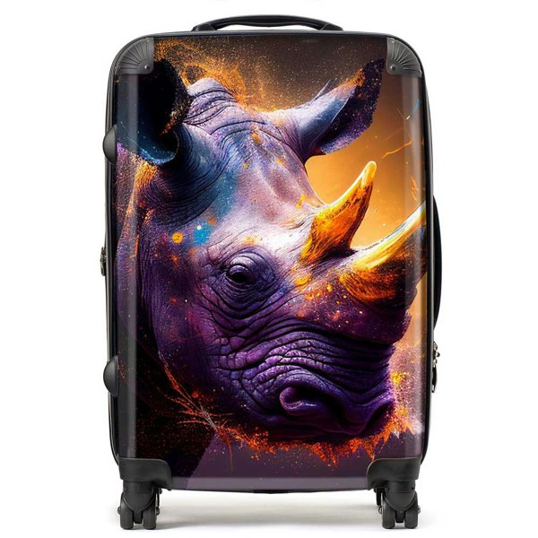 Warren Reed Golden Rhino Face Splashart Suitcase