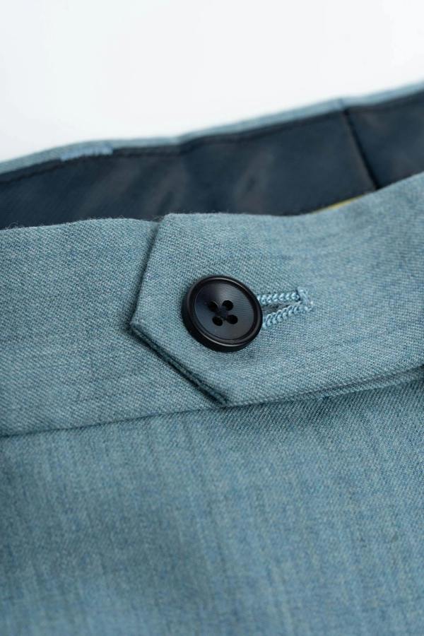 House of Cavani James - Men's Light Blue 3 Piece Textured Suit