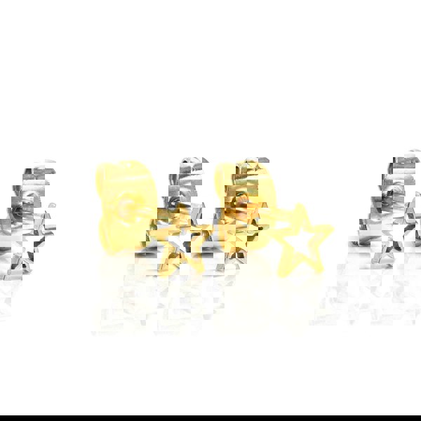 Say It With Children's Star Earrings - Yellow Gold Plated