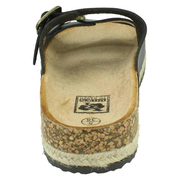 Down to Earth Ladies Down To Earth Twin Buckle Strap Sliders Sandals F12086
