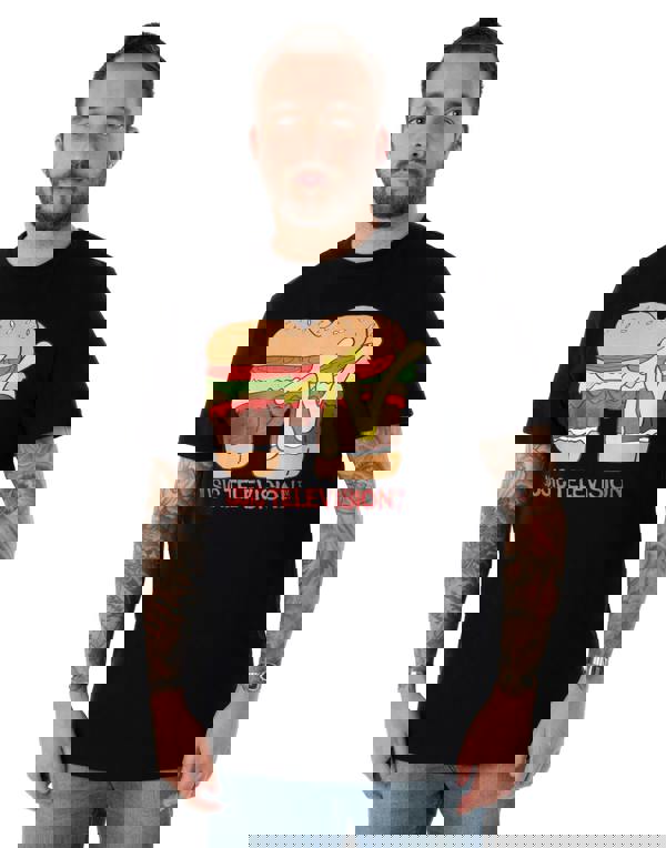 MTV Unisex Black Burger Short Sleeved T-Shirt