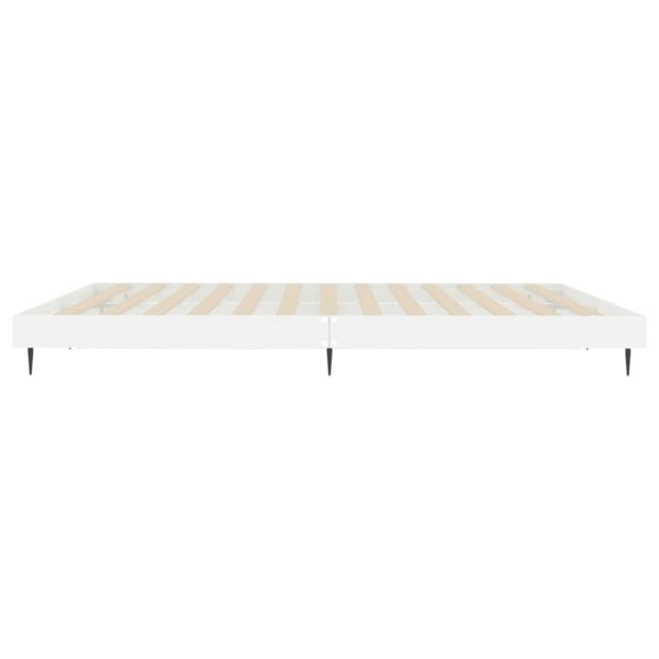 Berkfield Bed Frame High Gloss White 200x200 cm Engineered Wood