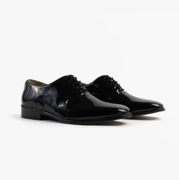 Montecatini Mens Patent Leather Evening Oxford Shoes Black