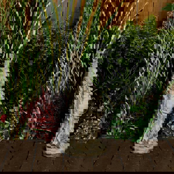 Happy Buddha  Hand Up Small Statue Garden Ornament 