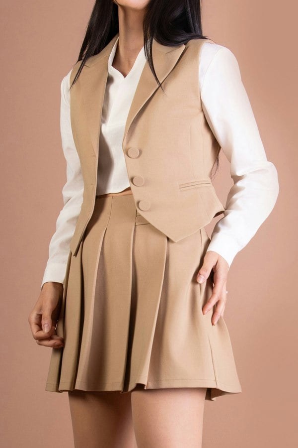 BALOU WOMENS PLEATED SKIRT
