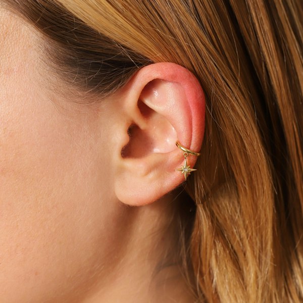 Gold Trip Star Drop Ear Cuff