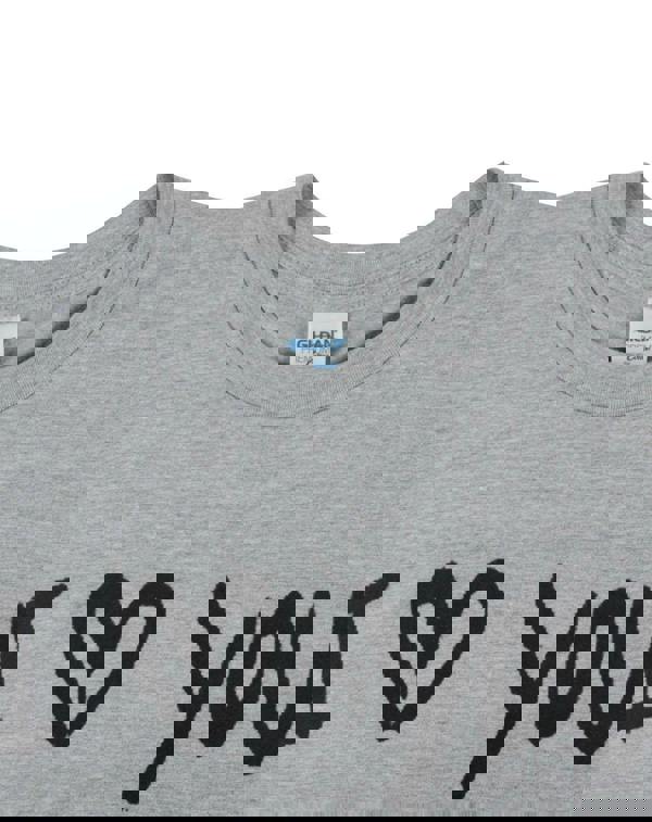 Mens Grey Text Print Short Sleeved T-Shirt