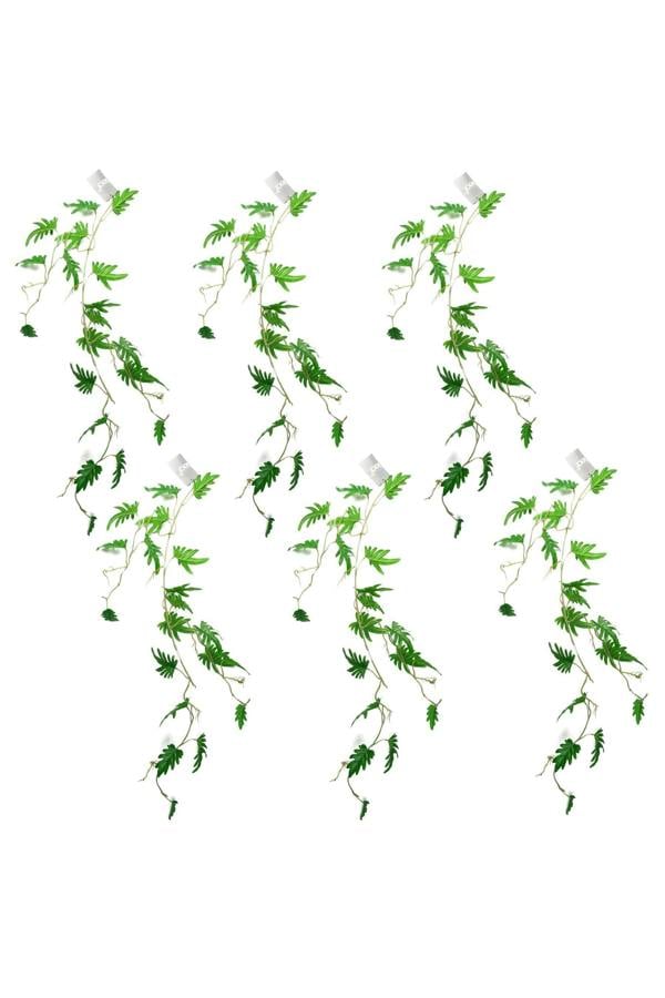Dyzi Pack of 6 Realistic Philodendron Cheese Hanging Plants