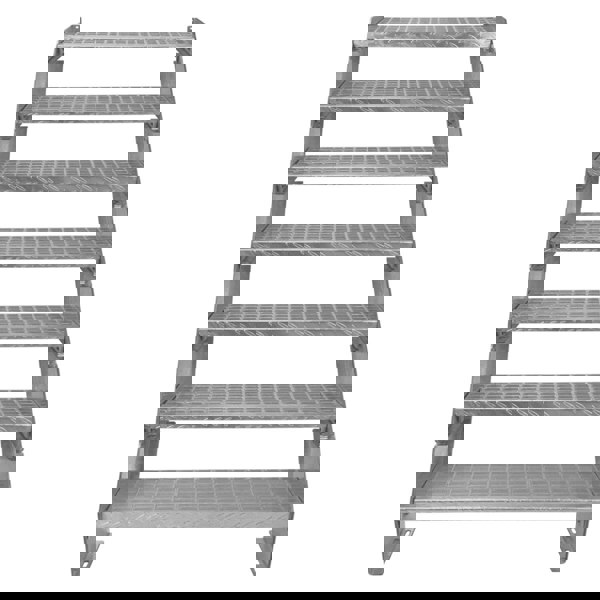 Monstershop Adjustable 7 Section Galvanised Staircase - 900mm Wide