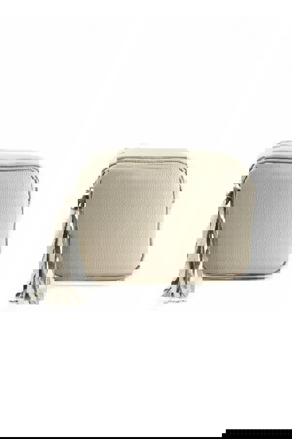 Kitise Tassel Charm Genuine Italian Leather Camera Handbag Crossbody Bag