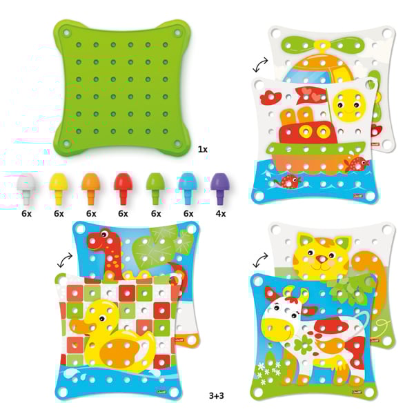 Quercetti Jumbo Peggy Evo - 41 Pieces