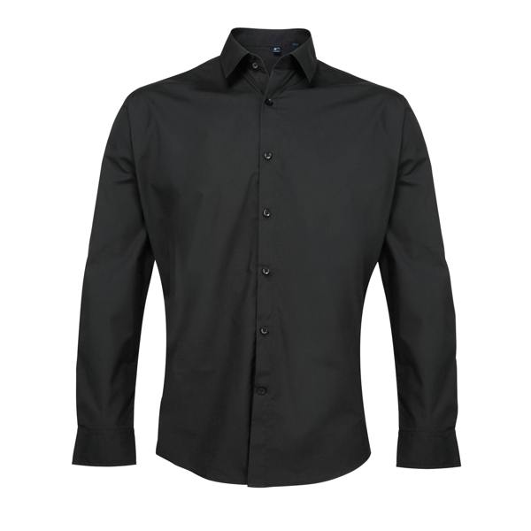 Premier Supreme Heavier Weight Poplin Long Sleeve Work Shirt - Black