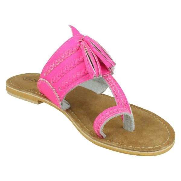 Leather Collection Ladies Leather Collection Toe Loop Sandals F00275