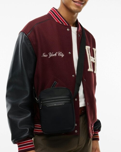 Tommy Hilfiger TH Nylon Mens Mini Reporter Bag - Black
