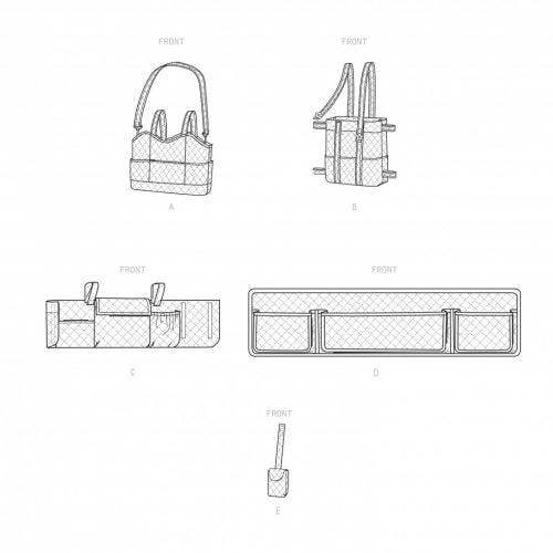 Simplicity Sewing Pattern 9400, Bags OS (One Size) - Easy
