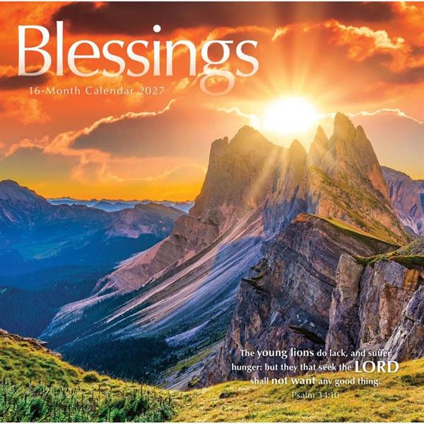 Religion Blessings Calendar 2027, Wall Calendars, Month To View, Lifestyle, Gift