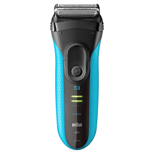 Braun Series 3 ProSkin 3040s Electric Shaver -  Rechargeable Wet & Dry Electric Razor - Black/Blue