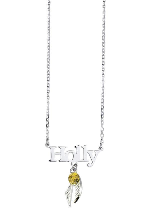 Harry Potter sterling silver Personalised Necklace with Golden snitch charm