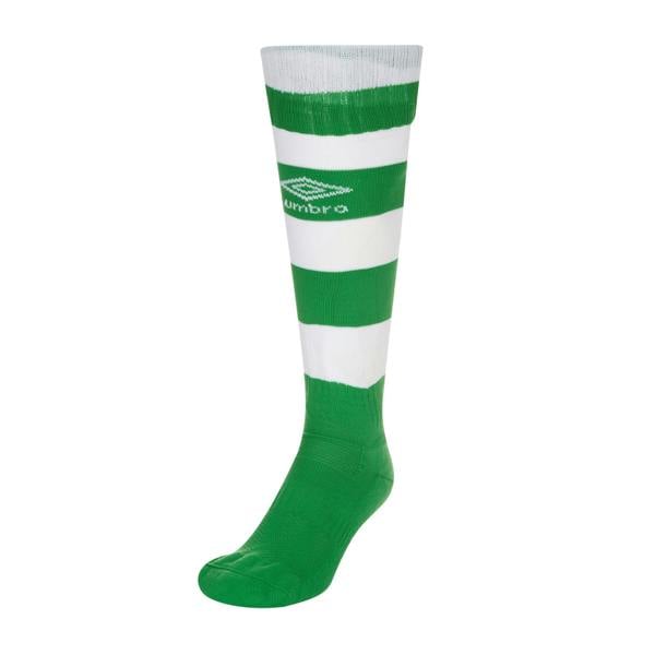 Umbro Childrens/Kids Hoop Stripe Socks - Emerald/White - 