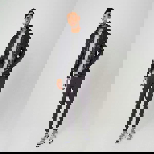 Brave Soul Black Hooded Quilted Jacket - Black Image 3