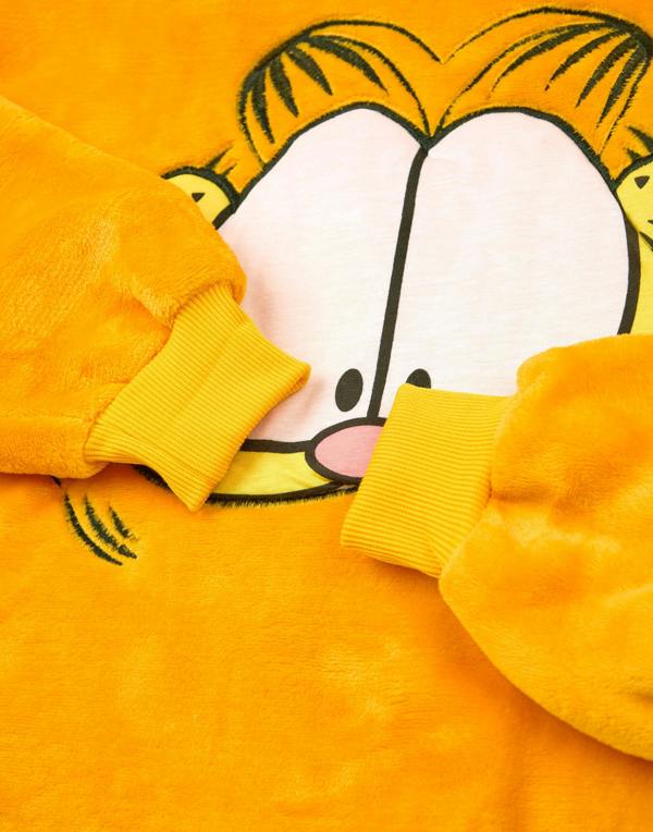 Garfield Unisex Orange Face Blanket Hoodie (One Size)