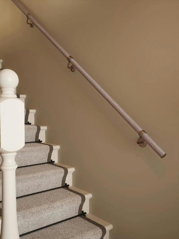 Pattingham Grey Wood Straight Flight Handrail