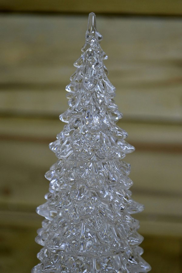 Samuel Alexander 30cm Dual Power LED Water Spinner Christmas Tree With Warm White LEDs