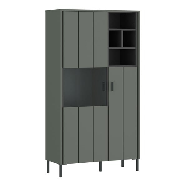 Furniture To Go Arundel 2 Door Display Cabinet in Green/Grey