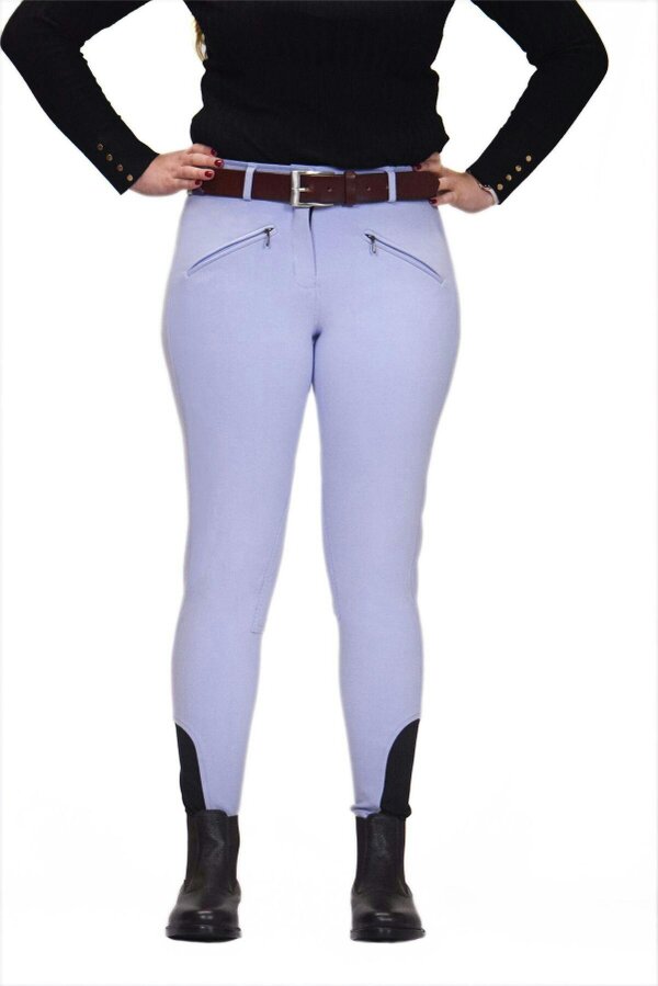 eQuitack Women's Stretchy Self Seat Horse Riding Jodhpurs Purple