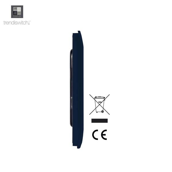 Trendi Switch Single Blanking Plate in Navy Blue