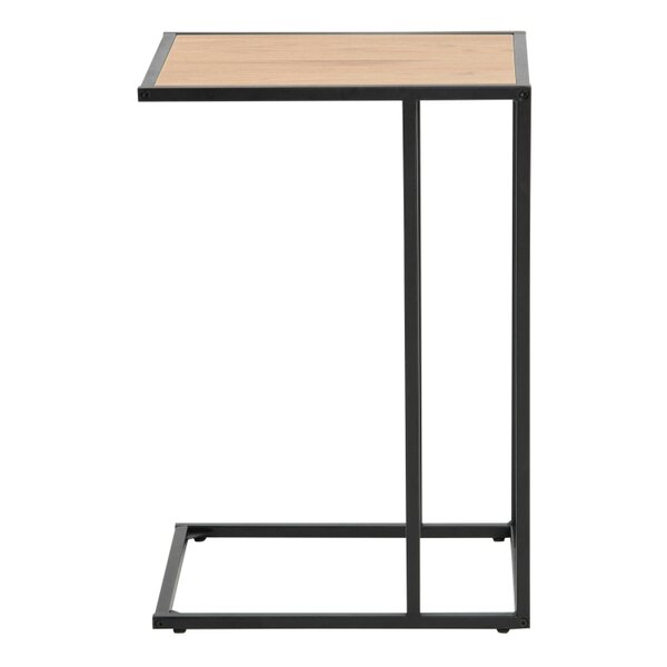 Wyld Haus El Paso Black Metal and Wild Oak Veneer Sofa Side Table