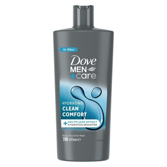 Dove Men+Care Hydrating Clean Comfort 3in1 Hair, Face and Body Wash 3x700 ml