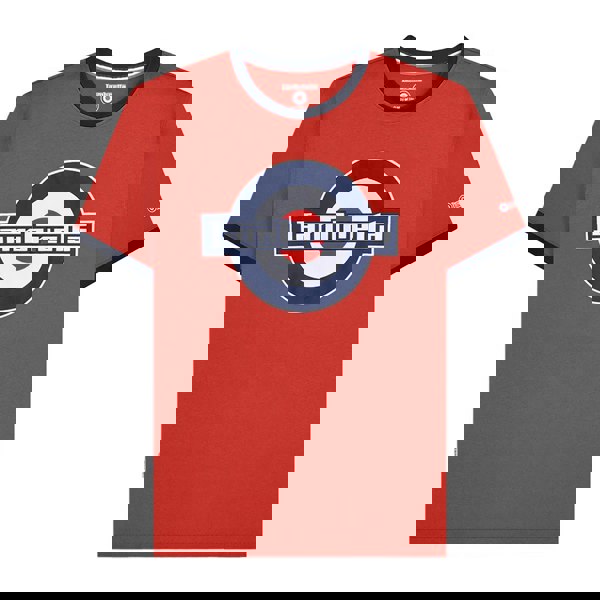 Lambretta Mens SS25 Ringer Logo T-Shirt - Red/Navy
