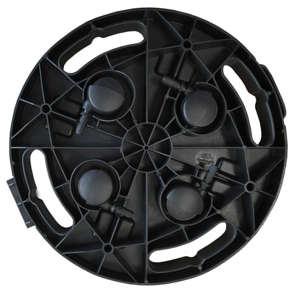 Berkfield Plant Trolley with Wheels Diameter 30 cm Black 170 kg
