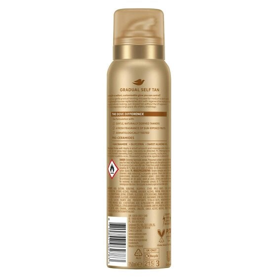 Dove Derma Spa Summer Revived Self Tan Mousse 150ml 2 Pack, Fair-Medium Skin