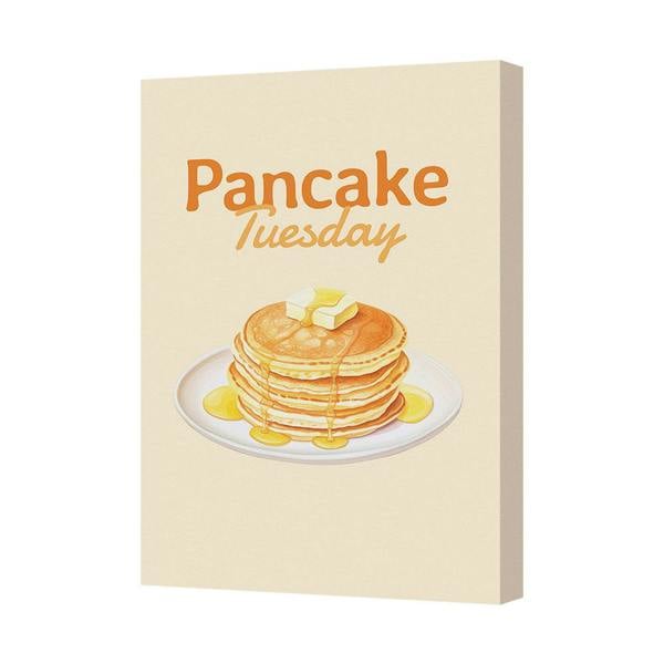 Benjamin Tate Design Pancake Tuesday Canvas Art Print Wall Decor Deep Wooden Frame