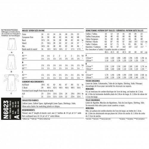 New Look Sewing Pattern 6623, Skirts for Women, A (10-12-14-16-18-20-22) - Easy