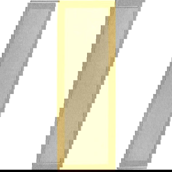 Bordered Ochre Wool Rug | Handcrafted Beauty | The Rugs