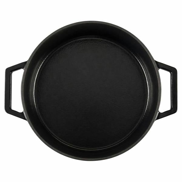 Cooks Professional 28cm Shallow Cast Iron Casserole | Black