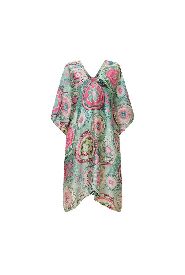 James Lakeland Turquoise Mandala Print Kaftan