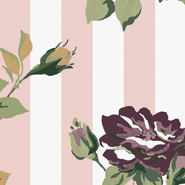Cath Kidston Climbing Rose Pink and Mauve Wallpaper