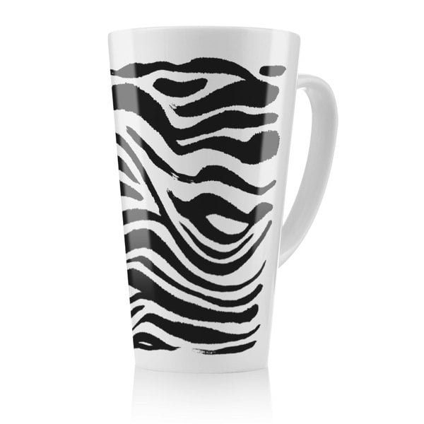 Benjamin Tate Design Zebra Stripes Print Latte Mug