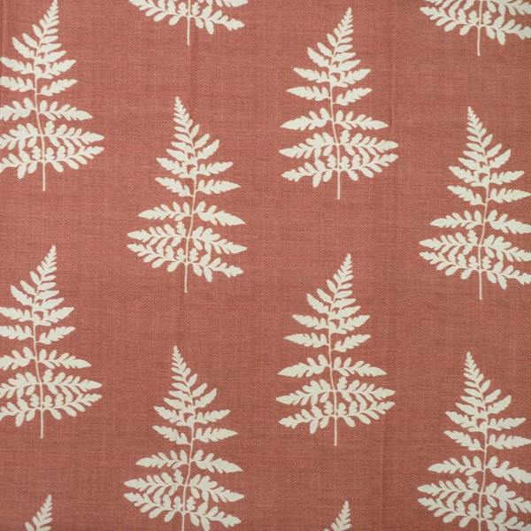 Fern fabric close-up in Terracotta