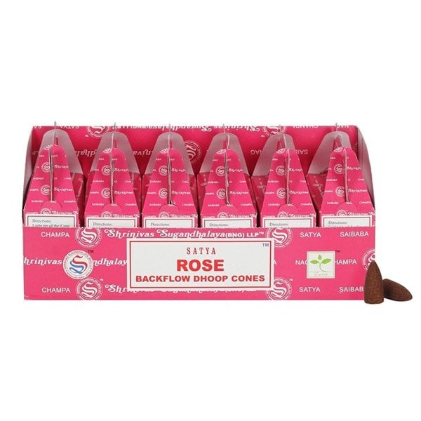 Serano Set of 6 Packets of Satya Rose Backflow Dhoop Cones