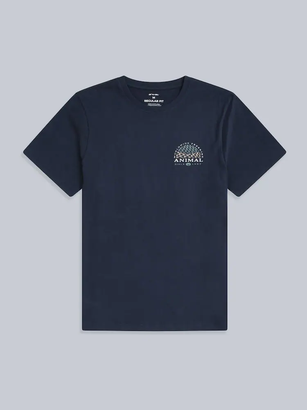 Animal Mens Jacob Padstow Graphic Print T-Shirt - Navy