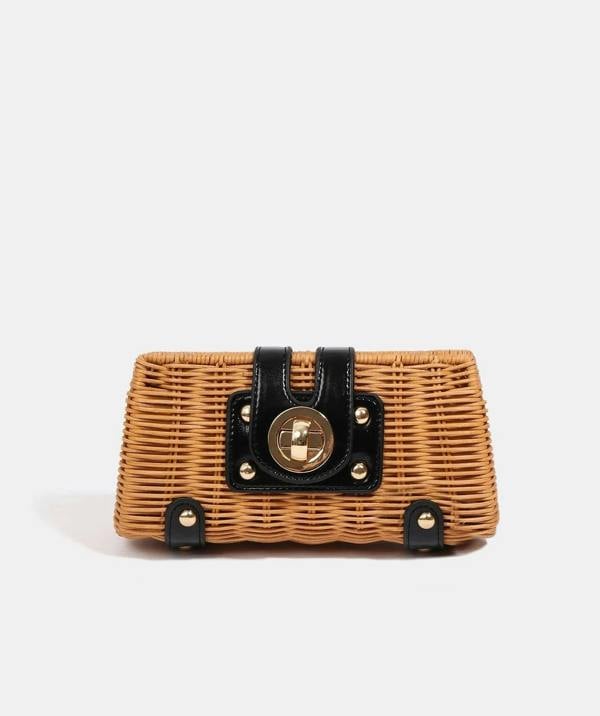 Pia Rossini Lulu - Petite Artisan Clutch Bag - Black